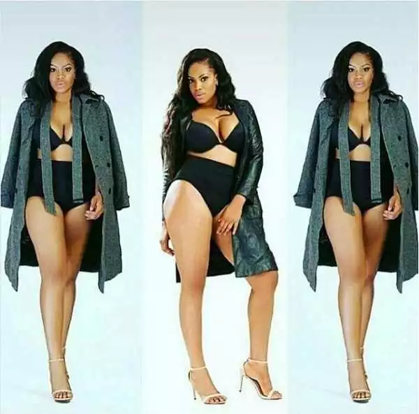 Sexy Or Nay? Fake Housemate, Ese Strip To Only Bra And Pant In Sexy Photoshoot (Photos)